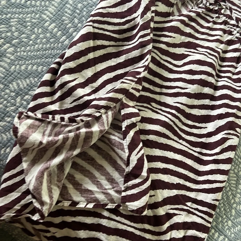 MALABAR BAY 100% Cotton Swim Cover in Purple Zebra Print | Large